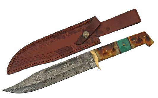 13" BURNT BONE & TURQUOISE BOWIE
