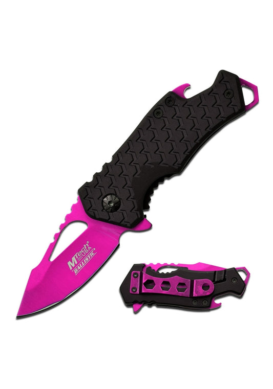 MTech - Spring Assist Knife -Blk/Pink