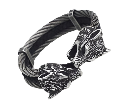 Wolf heads triple spring