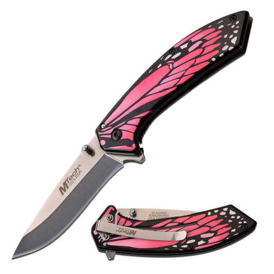 MTech USA - Spring Assisted Knife Pink